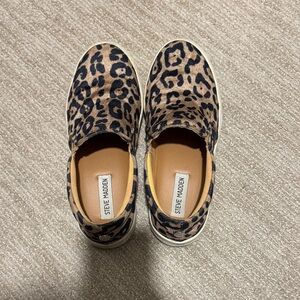 Steve Madden Animal Print Slip-On Shoes